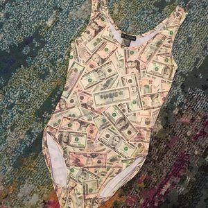 SEE YOU MONDAY cash money bodysuit L XL EUC